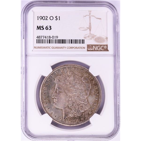1902-O $1 Morgan Silver Dollar Coin NGC MS63
