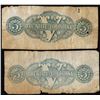 Image 2 : Lot of (2) 1863 $5 The State of Louisiana Baton Rouge, LA Obsolete Banknotes