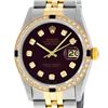Image 1 : Rolex Mens Two Tone Maroon VS Diamond & Sapphire Datejust Wriswatch