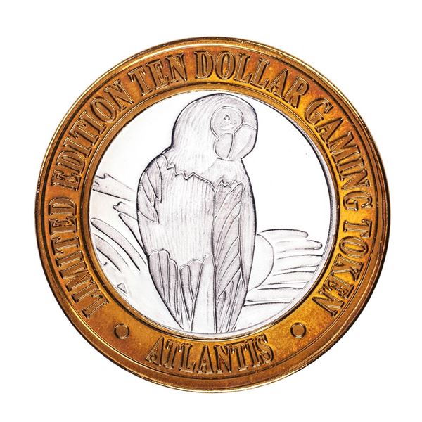 .999 Fine Silver Atlantis Casino & Resort Reno, NV $10 Limited Edition Gaming Token