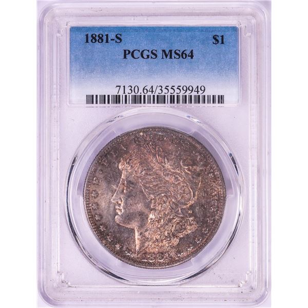 1881-S $1 Morgan Silver Dollar Coin PCGS MS64