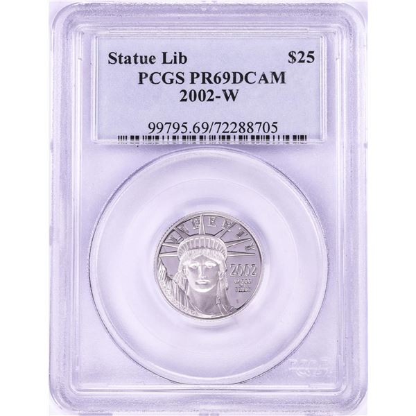 2002-W Proof $25 Platinum American Eagle Coin PCGS PR69DCAM