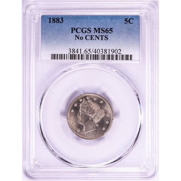 1883 No Cents Liberty V Nickel Coin PCGS MS65