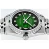 Image 8 : Rolex Men's Stainless Steel 36mm Green Vignette Diamond Datejust Watch