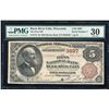 Image 1 : Serial # 1 - 1882BB $5 Black River Falls, WI CH# 3897 National Note PMG Very Fine 30