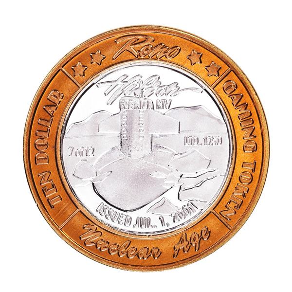 .999 Silver Hilton Reno, Nevada $10 Casino Limited Edition Gaming Token