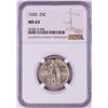 Image 1 : 1920 Standing Liberty Quarter Coin NGC MS63