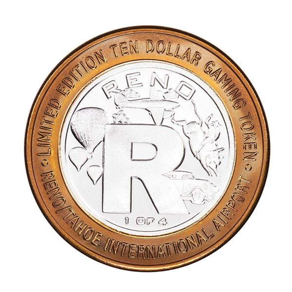 .999 Silver Fly RNO Reno Tahoe $10 Casino Limited Edition Gaming Token
