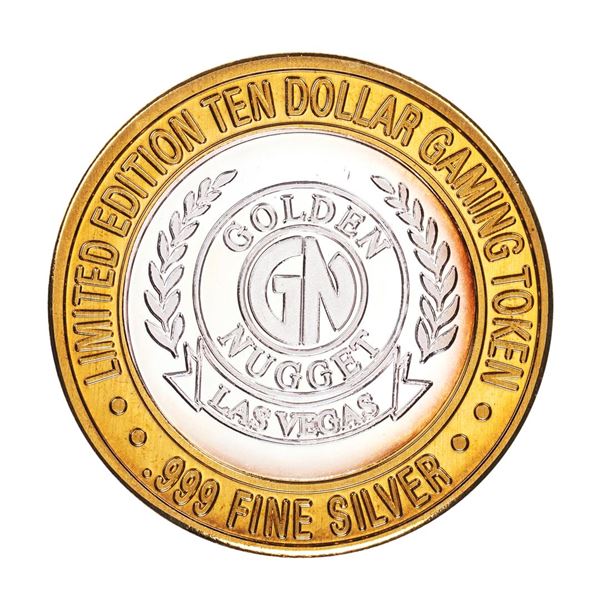 .999 Silver Golden Nugget Las Vegas $10 Limited Edition Casino Gaming Token