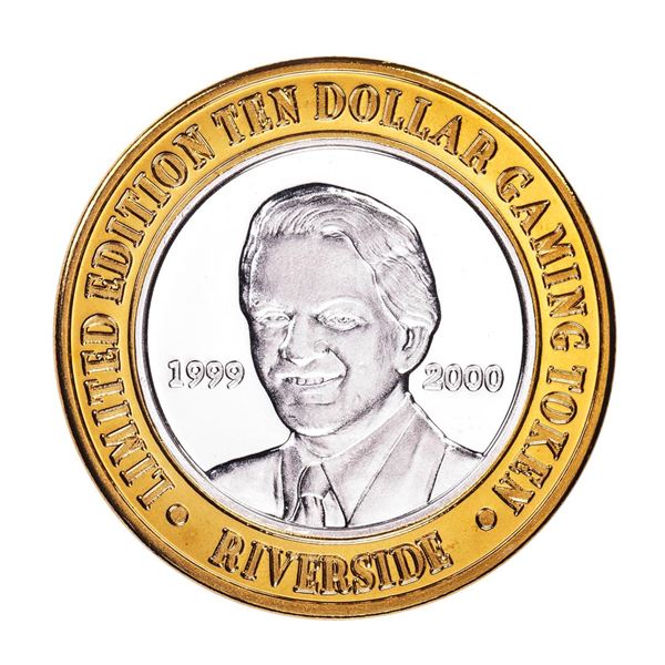 .999 Fine Silver Riverside Casino Laughlin, NV $10 Limited Edition Gaming Token