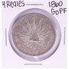 Image 1 : 1860 GoPF Mexico 4 Reales Silver Coin