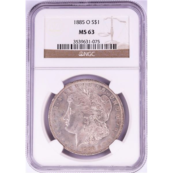 1885-O $1 Morgan Silver Dollar Coin NGC MS63