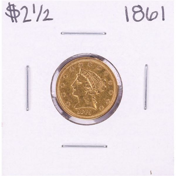 1861 $2 1/2 Liberty Head Quarter Eagle Gold Coin - Soldered