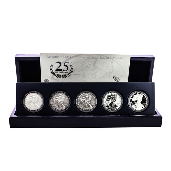 2011 American Silver Eagle 25th Anniversary Coin Set w/ Box & COA