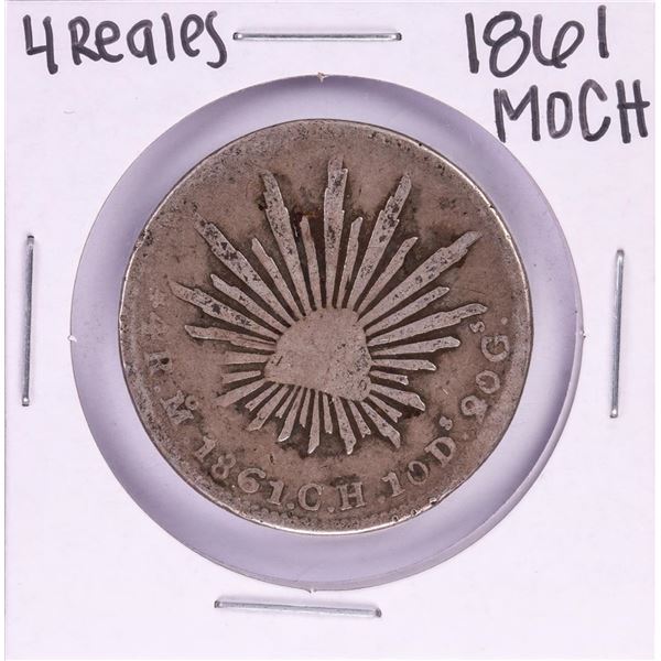 1861 MoCH Mexico 4 Reales Silver Coin