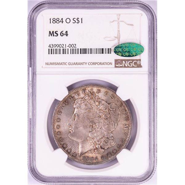 1884-O $1 Morgan Silver Dollar Coin NGC MS64 CAC Nice Toning