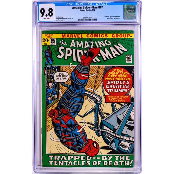 Marvel Comics Amazing Spider-Man #107 Comic Book 4/72 CGC 9.8