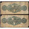 Image 2 : Lot of (2) 1863 $5 The State of Louisiana Baton Rouge, LA Obsolete Banknotes