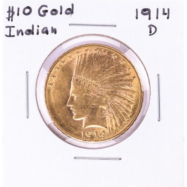 1914-D $10 Indian Head Eagle Gold Coin