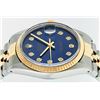 Image 5 : Rolex Mens Two Tone Blue Diamond Oyster Perpetual Datejust Wristwatch