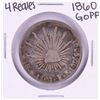 Image 1 : 1860 GoPF Mexico 4 Reales Silver Coin