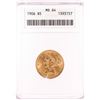 Image 1 : 1906 $5 Liberty Head Half Eagle Gold Coin ANACS MS64