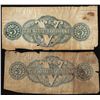 Image 2 : Lot of (2) 1863 $5 The State of Louisiana Baton Rouge, LA Obsolete Banknotes