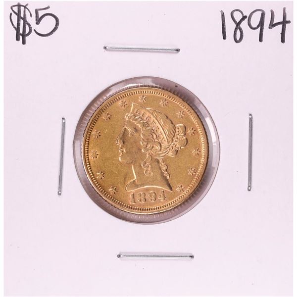 1894 $5 Liberty Head Half Eagle Gold Coin