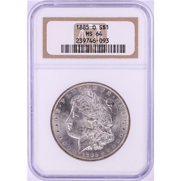 1885-O $1 Morgan Silver Dollar Coin NGC MS64