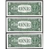Image 2 : Lot of (3) 1957 Consecutive $1 Silver Certificate Star Notes