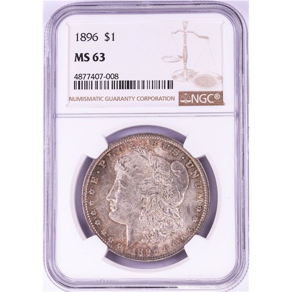 1896 $1 Morgan Silver Dollar Coin NGC MS63