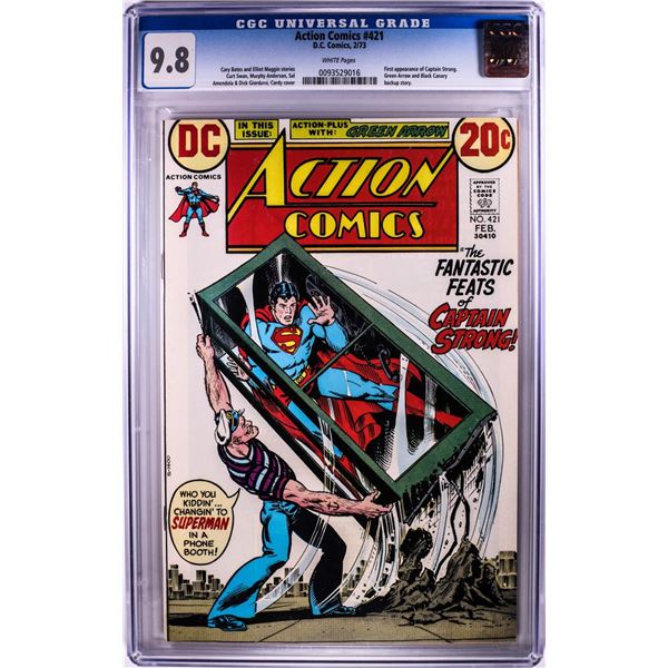 D.C. Comics Action Comics #421 Comic Book 2/73 CGC 9.8