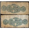 Image 2 : Lot of (2) 1863 $5 The State of Louisiana Baton Rouge, LA Obsolete Banknotes
