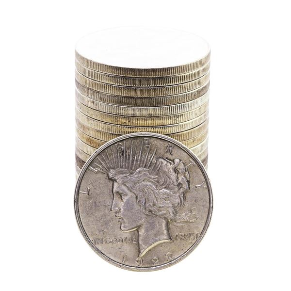 Roll of (20) 1922 $1 Peace Silver Dollar Coins