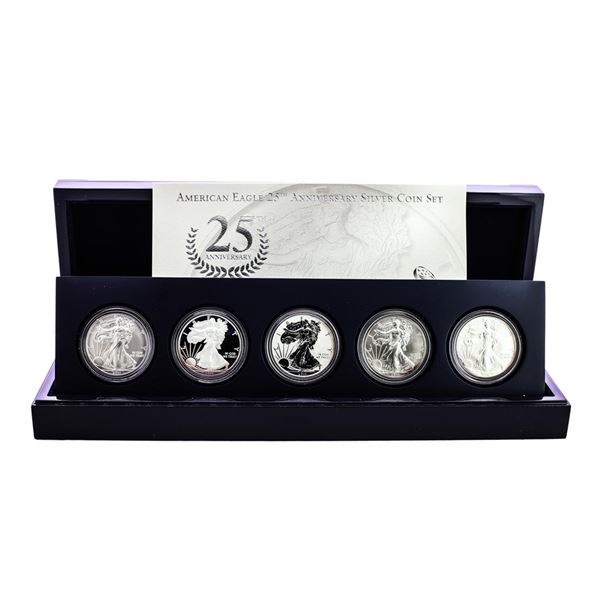 2011 American Silver Eagle 25th Anniversary Coin Set w/ Box & COA