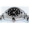 Image 9 : Rolex Ladies Stainless Steel Black Diamond & Sapphire Datejust Wristwatch