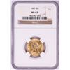 Image 1 : 1907 $5 Liberty Head Half Eagle Gold Coin NGC MS62