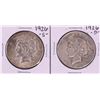 Image 1 : Lot of (2) 1926-S $1 Peace Silver Dollar Coins