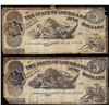 Image 1 : Lot of (2) 1863 $5 The State of Louisiana Baton Rouge, LA Obsolete Banknotes