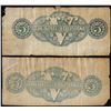 Image 2 : Lot of (2) 1863 $5 The State of Louisiana Baton Rouge, LA Obsolete Banknotes