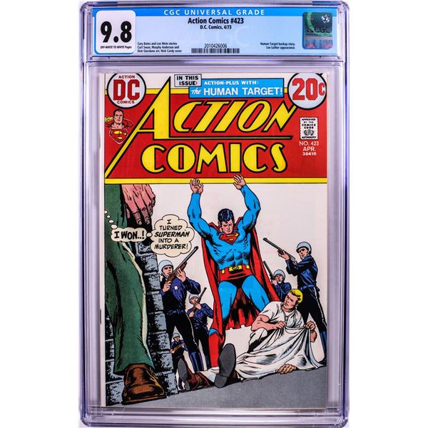 D.C. Comics Action Comics #423 Comic Book 4/73 CGC 9.8