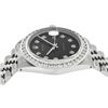 Image 7 : Rolex Men's Stainless Steel Black 3 ctw Diamond Datejust Wristwatch