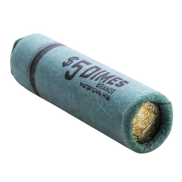 Original Bank Roll of (50) Brilliant Uncirculated 1961 Roosevelt Dime Coins