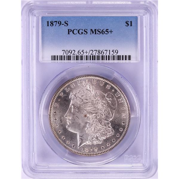 1879-S $1 Morgan Silver Dollar Coin PCGS MS65+ Nice Toning