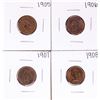 Image 1 : Lot of 1905-1908 Indian Head Cent Coins