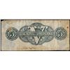 Image 2 : 1863 $5 The State of Louisiana Baton Rouge, LA Obsolete Banknote