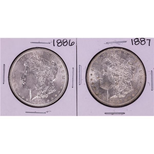 Lot of 1886-1887 $1 Morgan Silver Dollar Coins