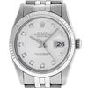 Image 1 : Rolex Men's Stainless Silver Diamond 36MM Datejust Wristwatch