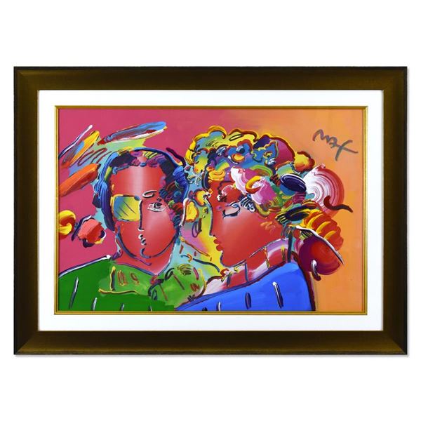Peter Max "Zero in Love" Original Mixed Media on Paper