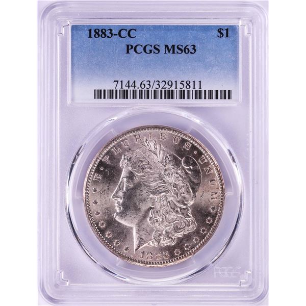 1883-CC $1 Morgan Silver Dollar Coin PCGS MS63